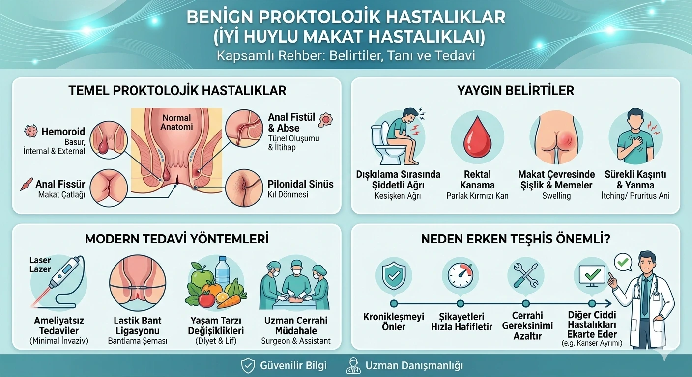 Benign Proktolojik Hastalıklar: Makat Bölgesi Şikayetleri ve Tedavi Yöntemleri